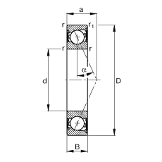 SS B7000-E-2RSD-T-P4S, {(dio)(ji)Ɍb|  = 25㣬ɂ(c)ܷǽ|ƹ