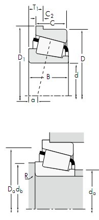 TIMKEN 帶法蘭單列444/432-B樣本圖紙
